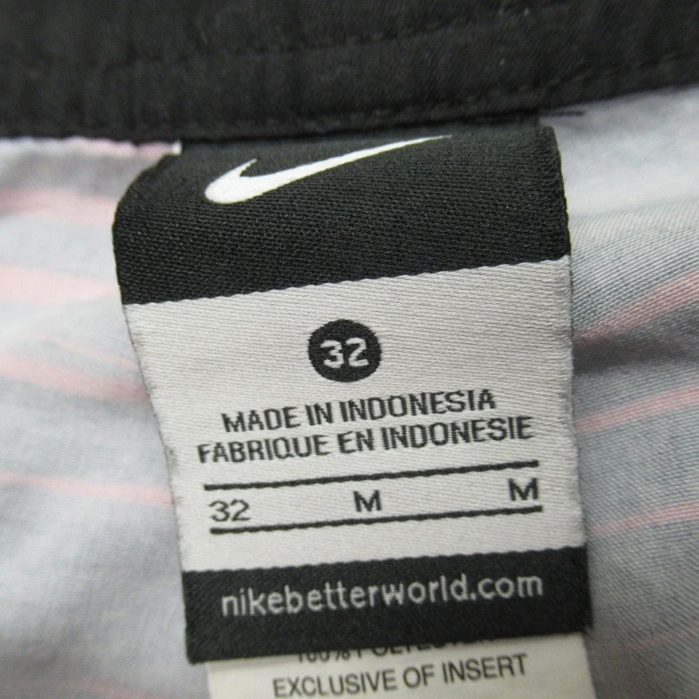 Nike Swim Shorts Mens 32 Orange Blue Striped Cargo Pocket‎ Lace Up Trunks Board